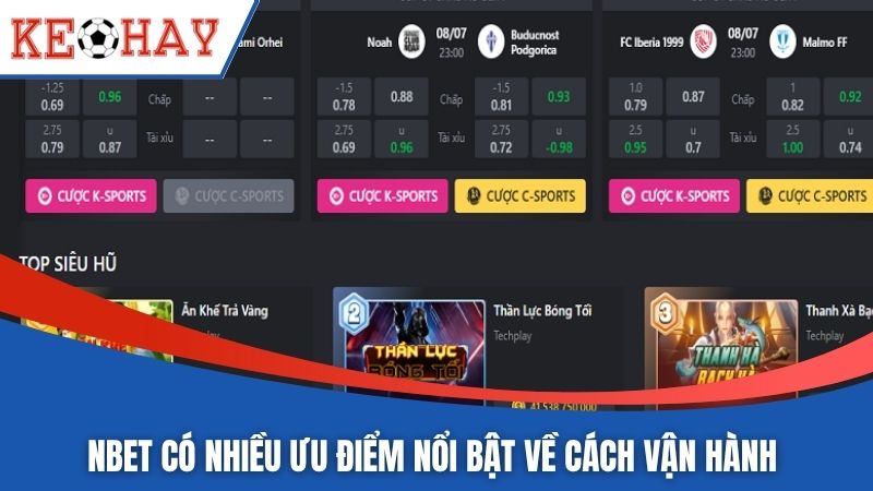 NBET có nhiều ưu điểm nổi bật về cách vận hành